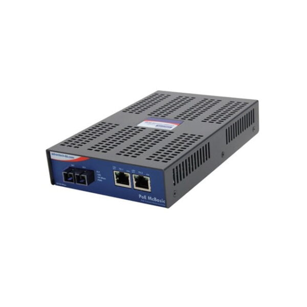 Advantech IMC-480-SE Standalone PoE Media Converter, 100Mbps, Single mode 1310nm, 40km, SC